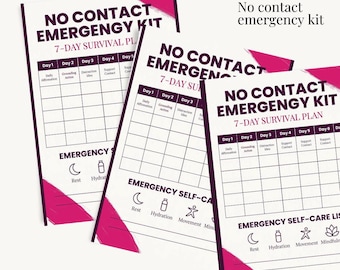 Kit de emergencia sin contacto / Plan de supervivencia de 7 días (Descarga digital)