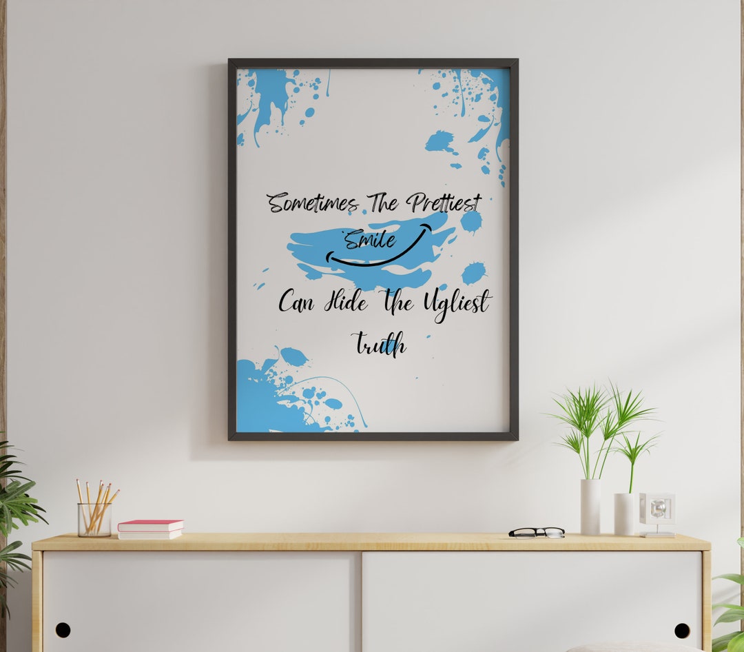 Smile Quote Wall Art Printable, Motivational Wisdom (PDF Files) - Etsy