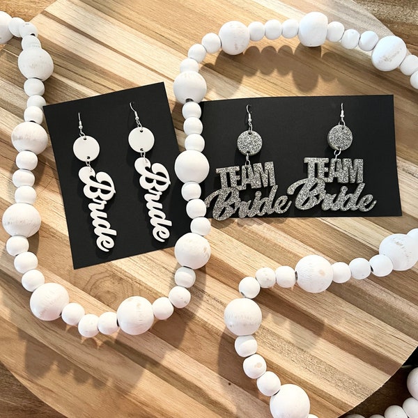 Bride and Team Bride acrylic earring svg files