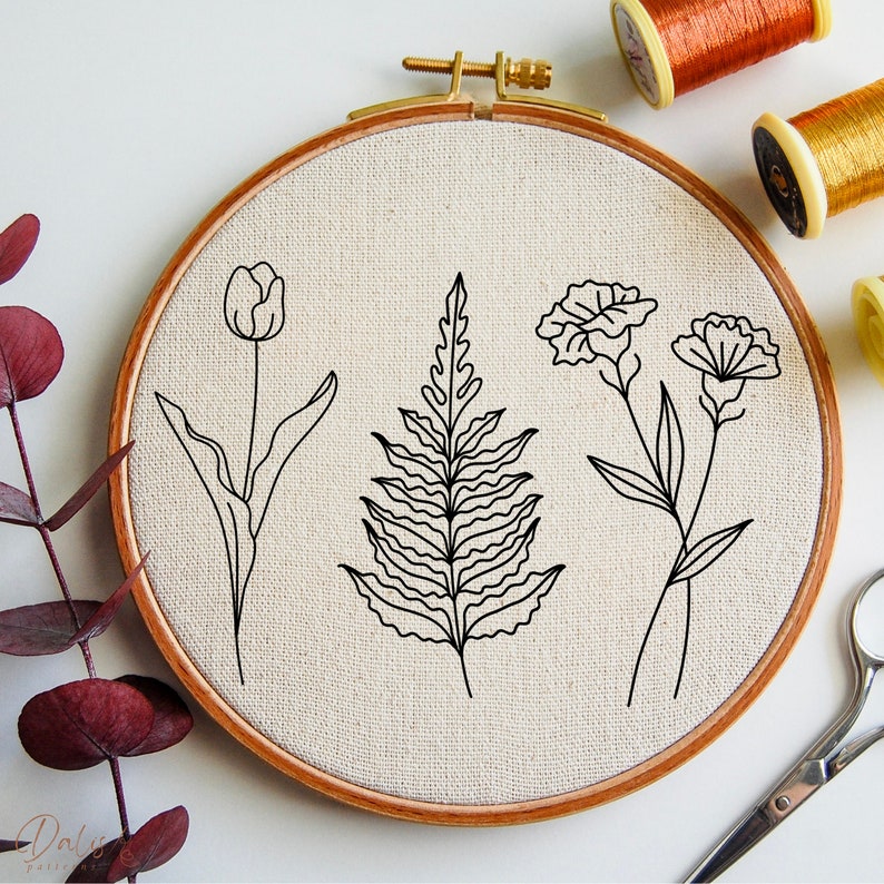 Printable Hand Embroidery Pattern, Beginners Embroidery PDF Design ...