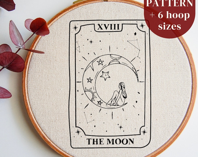 Tarot Card Embroidery Pattern BUNDLE, Psychic Hand Embroidery Patterns ...