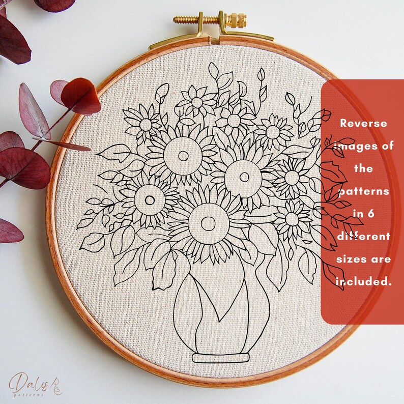 Flowers Hand Embroidery Pattern Bundle, Floral Embroidery Designs ...