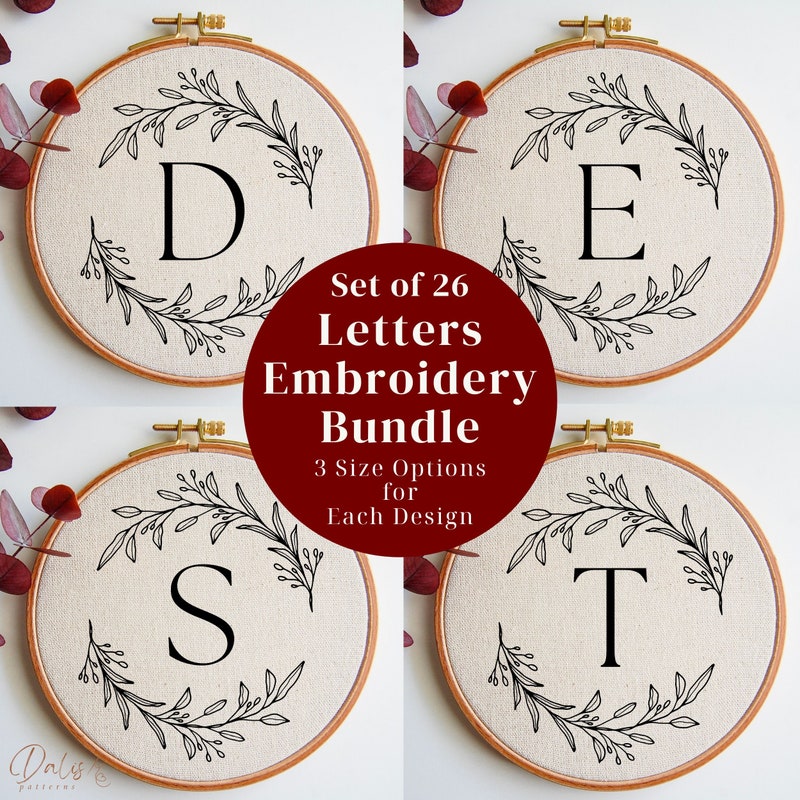 Initial Embroidery - Etsy