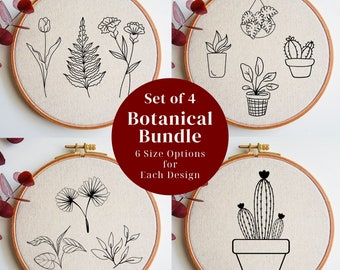 Embroidery-diy Beginner Embroidery Kit- Modern Floral Flower