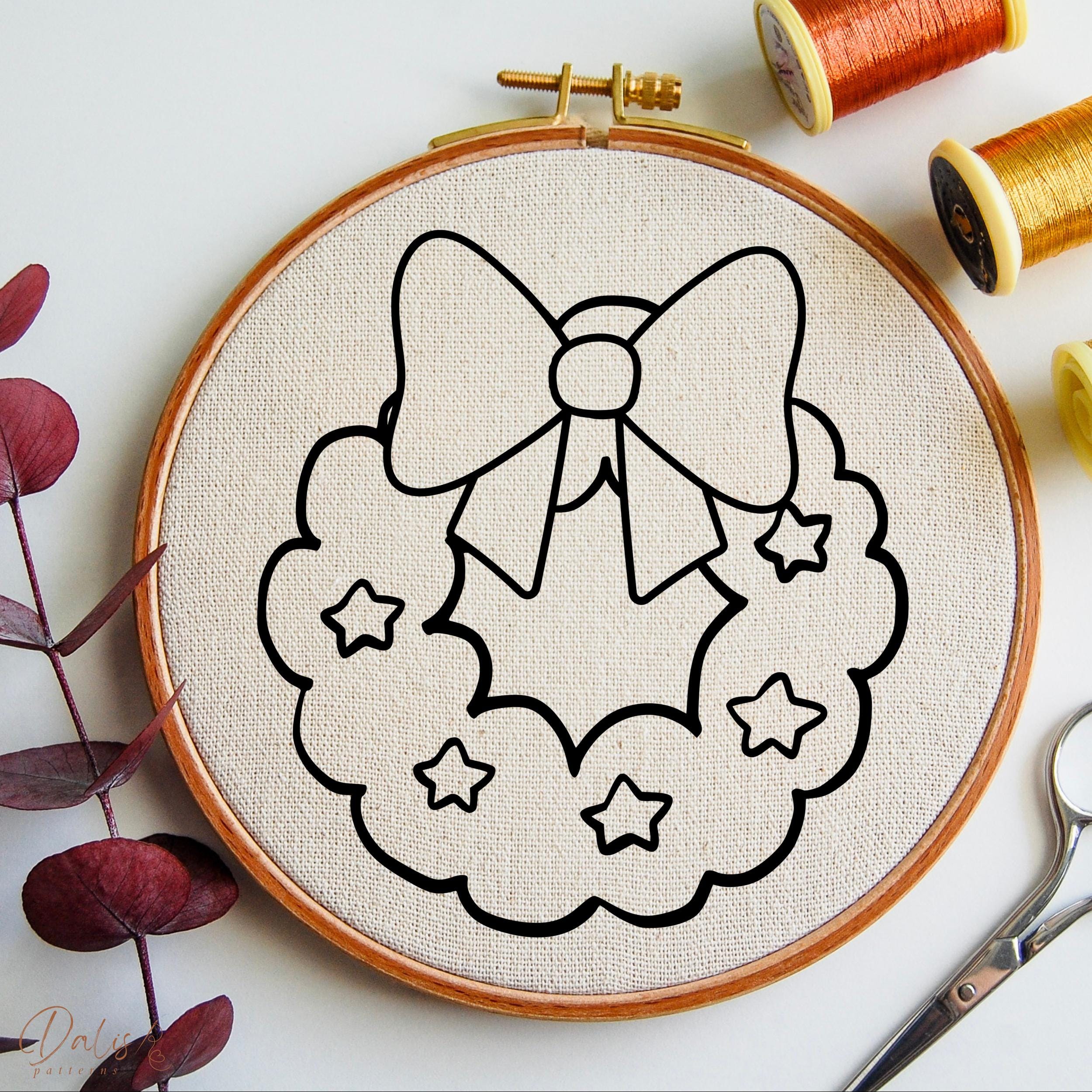 Christmas Wreath Punch Needle PDF Pattern, Digital Punch Needle ...