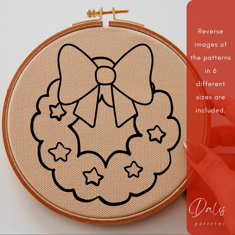 Christmas Wreath Punch Needle PDF Pattern, Digital Punch Needle ...