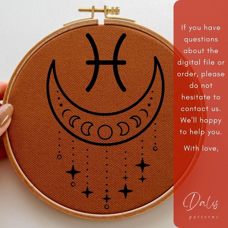Zodiac Signs Embroidery Pattern Bundle, Astrology Symbols Hand ...