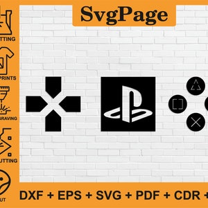 Kontroler gier konsola do gier laserowo wycinane pliki svg dxf naklejka ścienna glowforge sylwetka szablon cięcie cnc cyfrowe natychmiastowe pobieranie