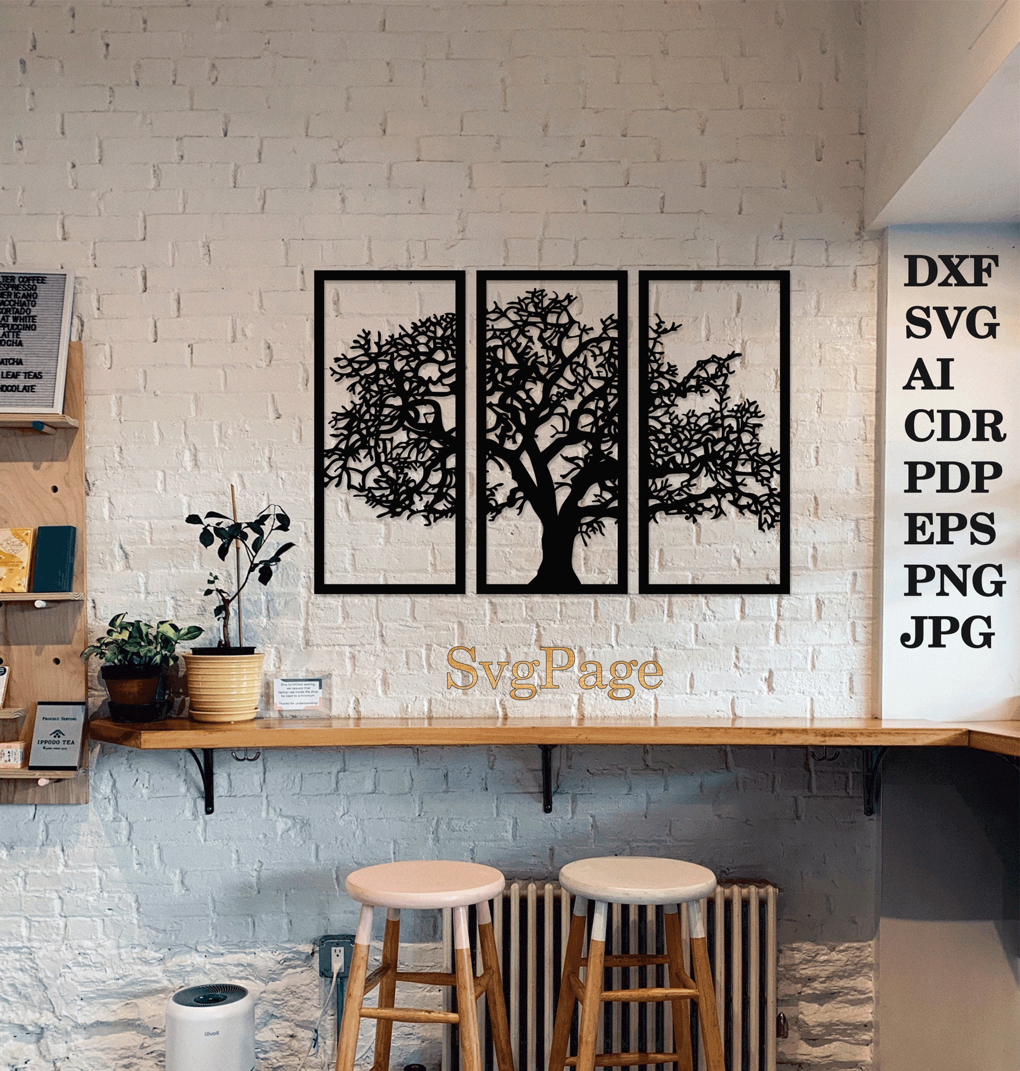 Tree of Life Dxf Laser Cut Svg Png Files Wall Art Sticker Glowforge ...