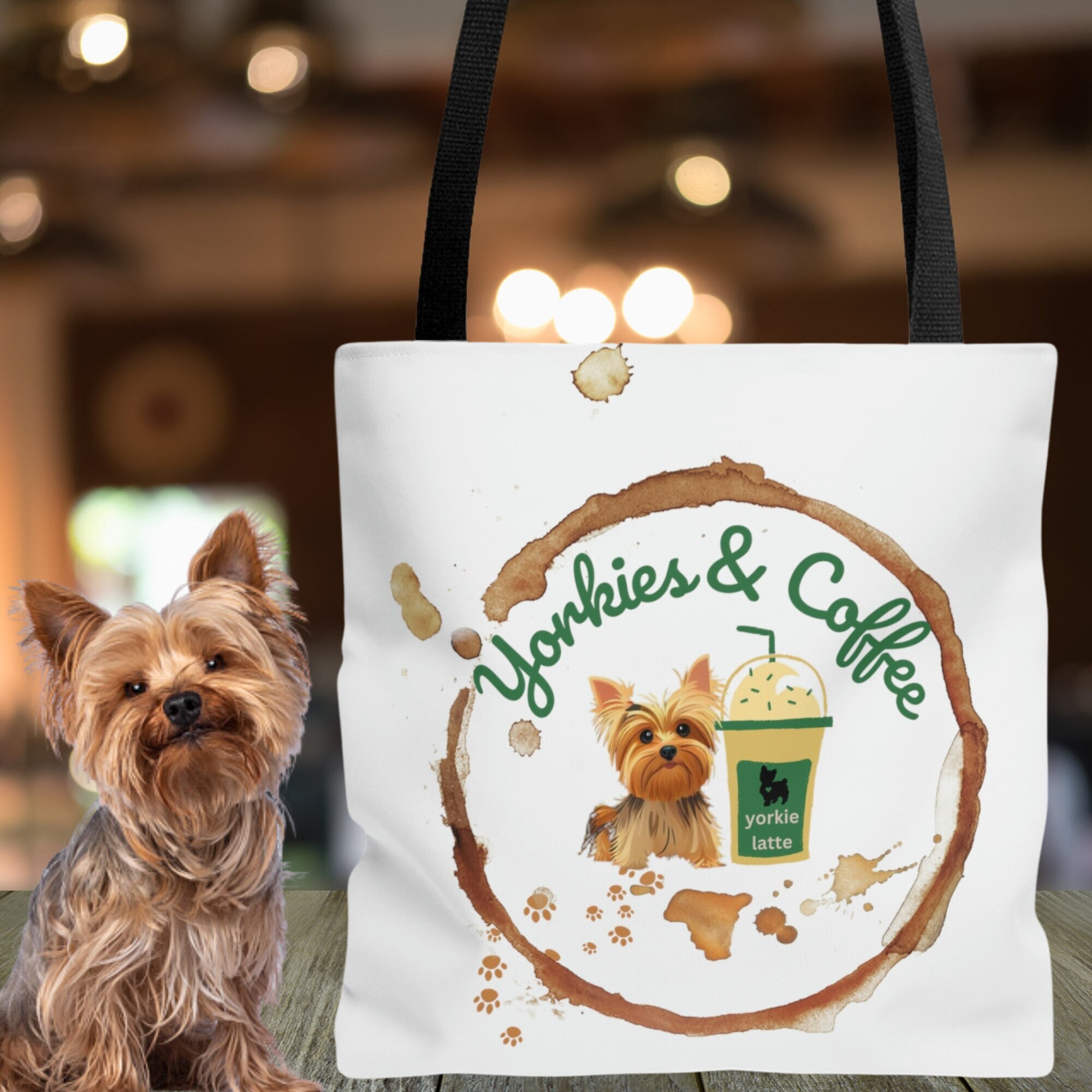 Yorkie tote bag discount