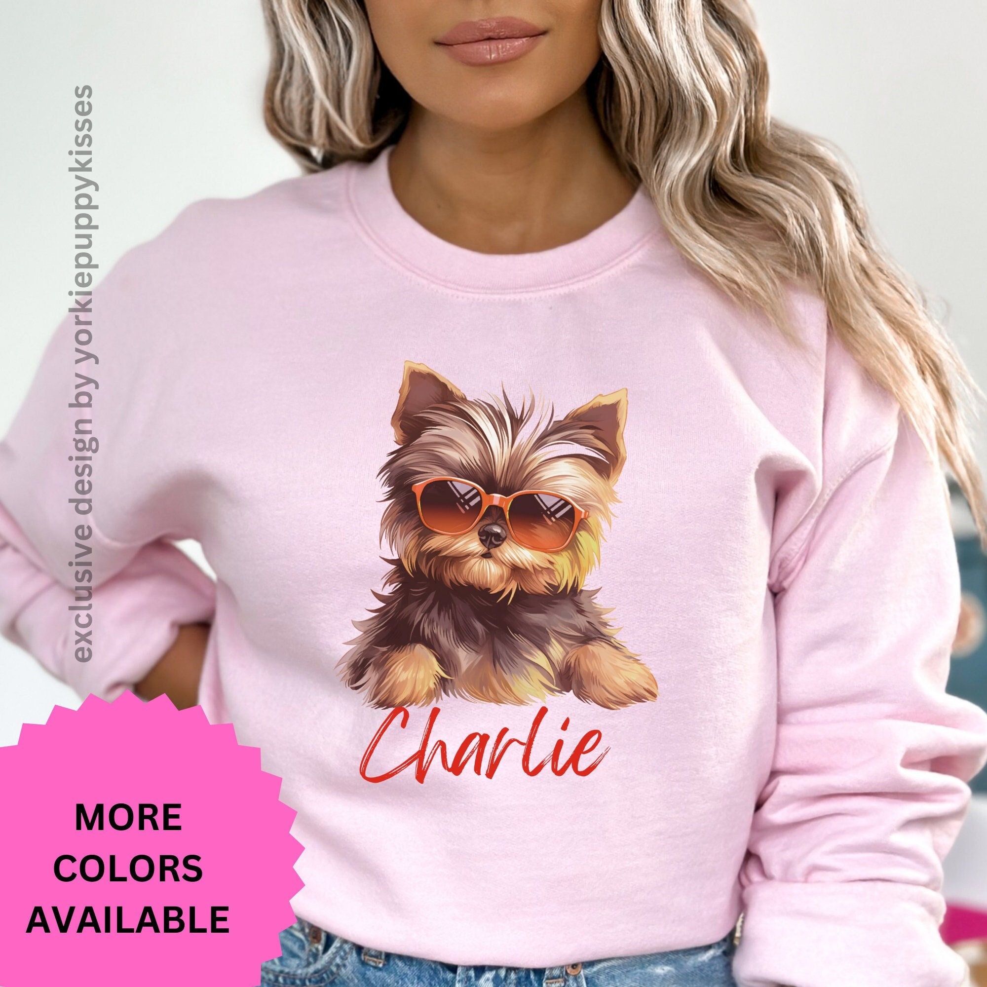 トップス vintage Yorkshire Terrier sweat Yorkie Sweatshirt - Etsy