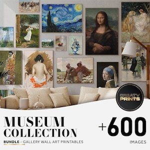 Vintage Art Prints MEGA Bundle: Eclectic Gallery Wall Set (Digital Download)