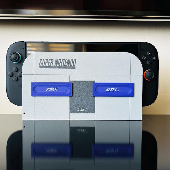 SNES Super Nintendo Inspired Faceplate for Nintendo Switch Dock