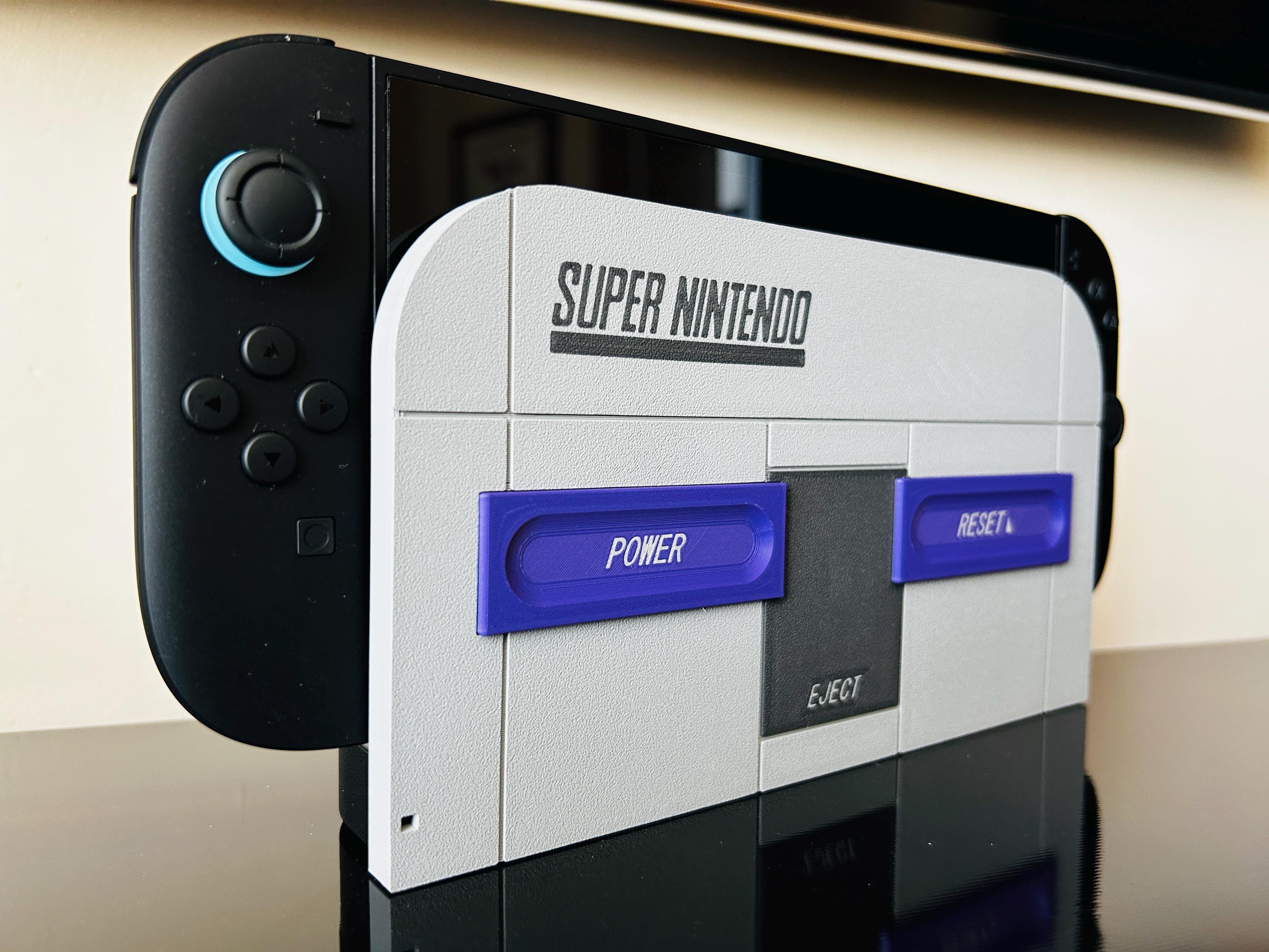 SNES Super Nintendo Inspired Faceplate for Nintendo Switch Dock