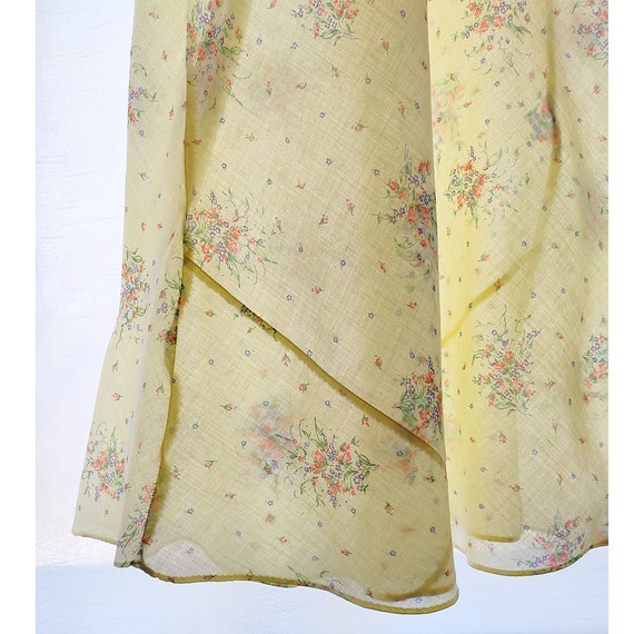 Vintage 30s 40s Sheer Cotton Bias Dress Rare Maxi… - image 8