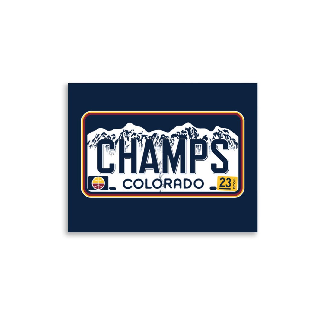 Denver License Plate Champs 2023 Print Etsy