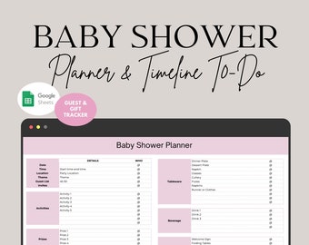 Baby Shower Planner & Timeline To-Do | Plus, Guest List, RSVP, and Gift Tracker