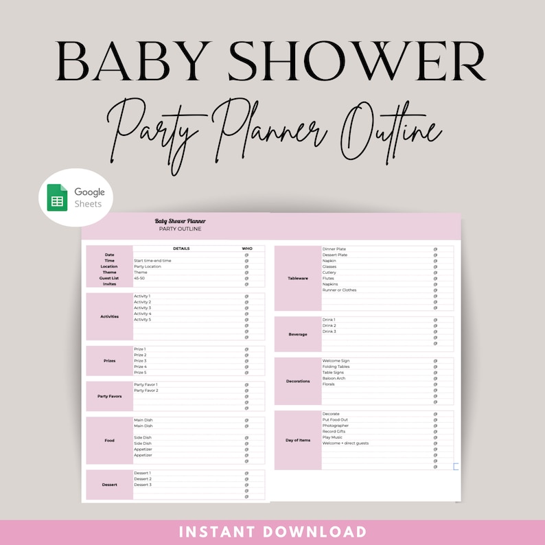 Baby Shower Planner & Timeline To-Do Plus, Guest List, RSVP, and Gift Tracker image 7