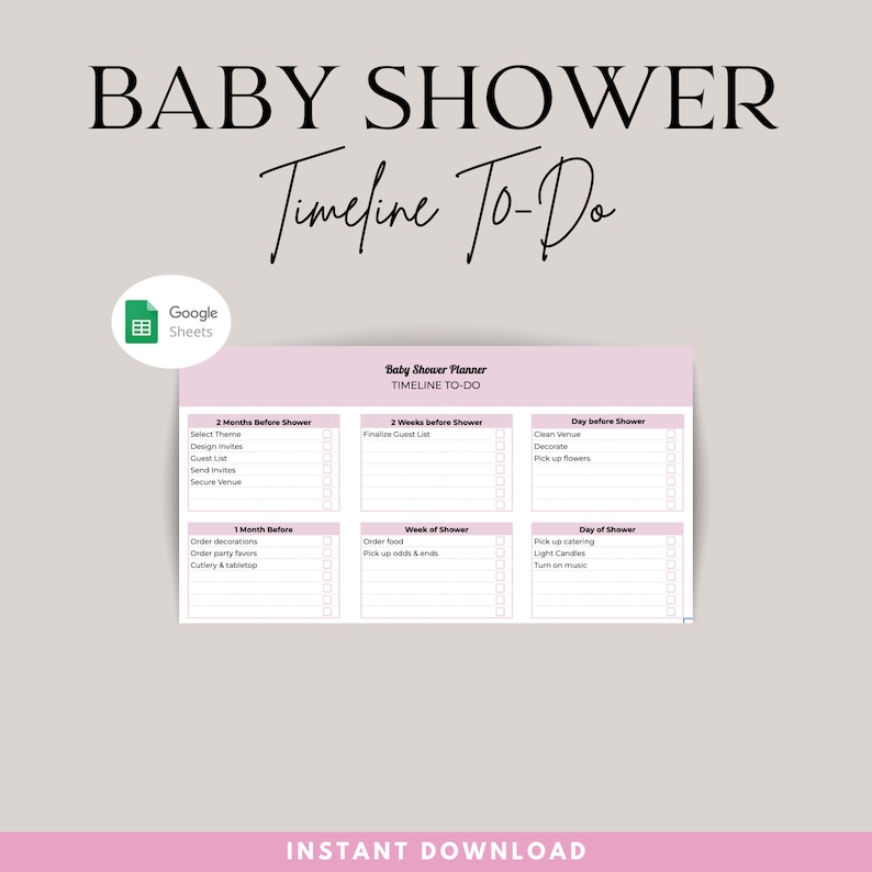 Baby Shower Planner & Timeline To-Do Plus, Guest List, RSVP, and Gift Tracker image 3
