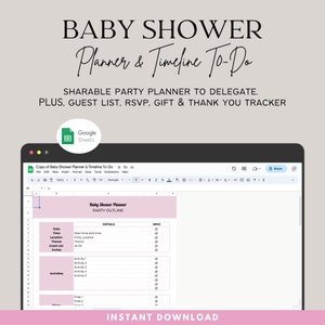 Baby Shower Planner & Timeline To-Do Plus, Guest List, RSVP, and Gift Tracker image 2