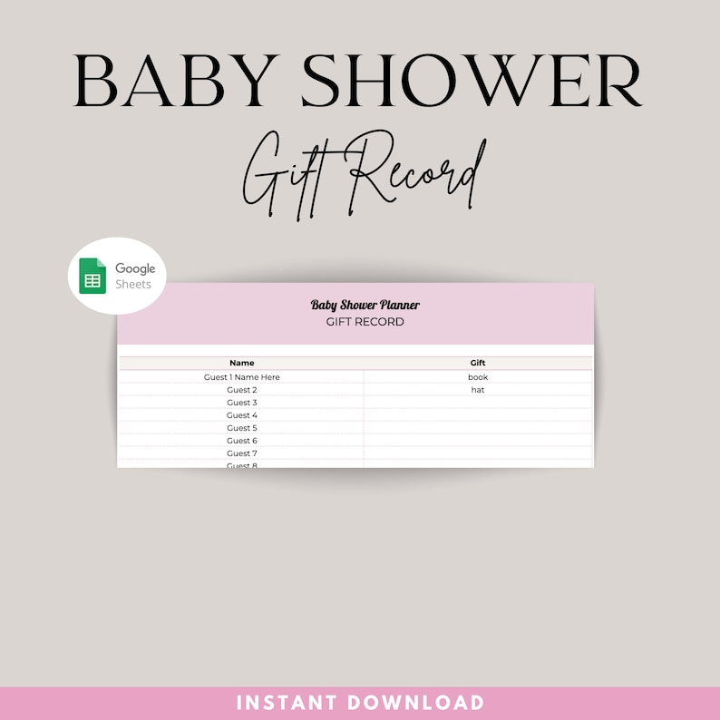 Baby Shower Planner & Timeline To-Do Plus, Guest List, RSVP, and Gift Tracker image 5