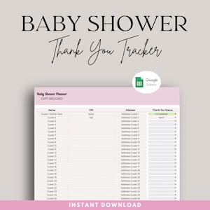 Baby Shower Planner & Timeline To-Do Plus, Guest List, RSVP, and Gift Tracker image 6