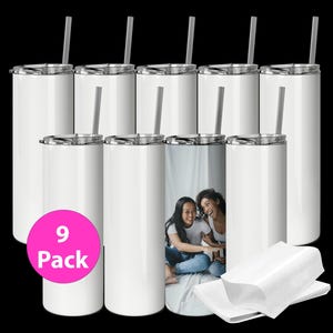 9 Pack Wholesale 20 oz Sublimation Tumbler Blanks