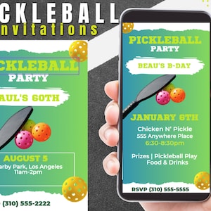 Pickleball Party Invitation + Pickleball Birthday + Pickleball Baby Shower + Pickleball Retirement Invitation + Pickleball Party