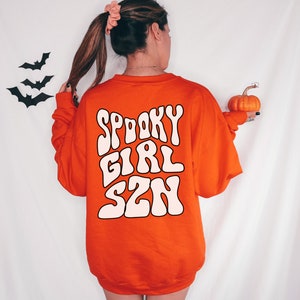 Spooky Girl Szn Sweashirt | Cute Ghost Sweatshirt | Halloween | Fall Clothing | Gift For Her | Spooky | Chic