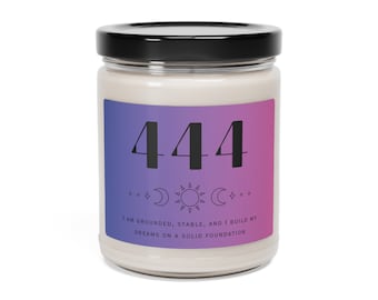 444 Angel Number Soy Candle: Stability & Manifestation