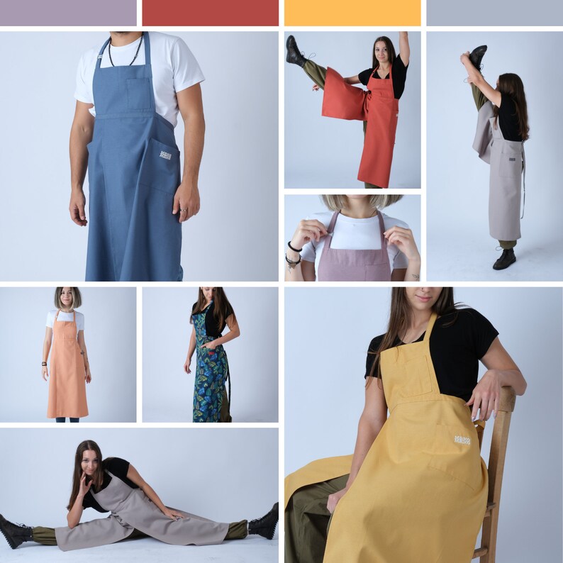 Makemake Tools Split Leg Waterproof Unisex Pottery Apron Ceramic