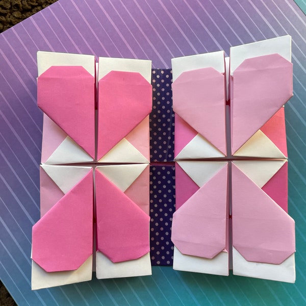 Album de lettres d'amour Origami Valentines (les couleurs peuvent varier)