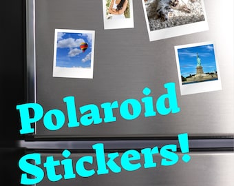 Custom Polaroid Photo Stickers | Personalized Picture Stickers from Your Favorite Memories | Waterproof Vinyl Decals