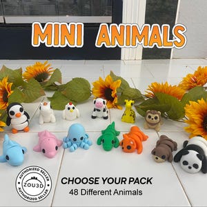 Mini Animals | Articulated Fidget Toys | Pick Your Own | Assorted Bundle | Stocking Stuffers | Pocket Pet | Animal Toys | Desk Decor | Gifts