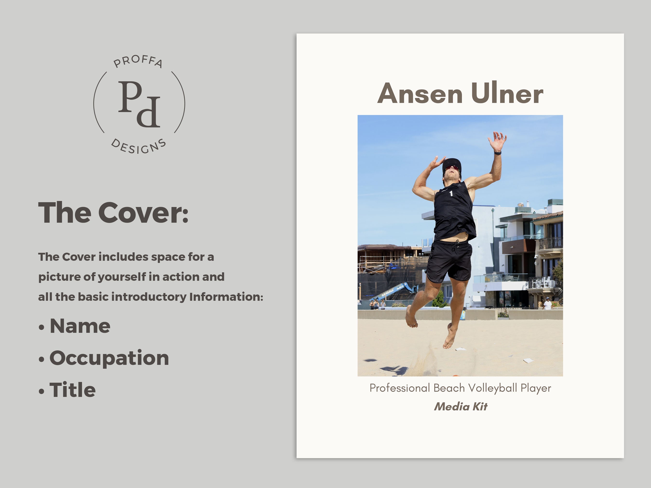 3 Page Athlete Media Kit Digital Canva Template / Influencer Digital