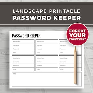 Druckbarer Passwort Tracker / Tracking Service / Tracking-Tracker / Digitales Passwort-Konto / App- und Konto-Aufzeichnungen