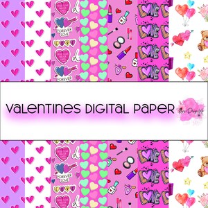 Valentine's Day Digital Papers