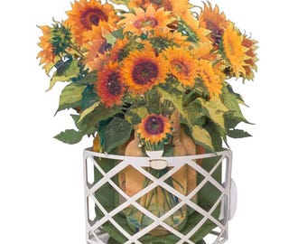 56 Sunflowers, Flowers Pop-up Greeting Card.