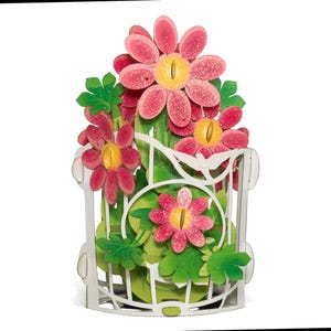 Red Tea Flower Popup card #25
