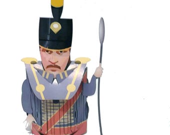 Napoleonic Soldier popup card #132
