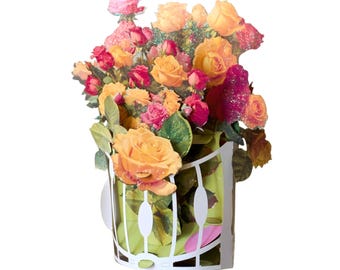 No.51 Red Roses. Pop up bouquet