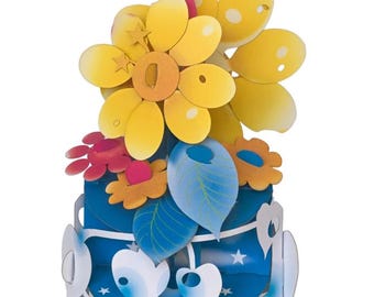 July Flower Popup Card, #18