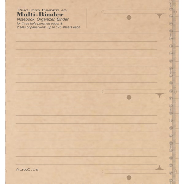 Eco-Friendly ringless binder, Kraft Paper Finish #18