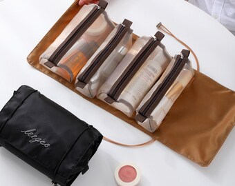 Foldable Make Up Organizer, Personalized Makeup Bag, Travel Bag, Hanging Toiletry Bag for Women,Travel Cosmetic Bag, Make-Up Organizer bag.