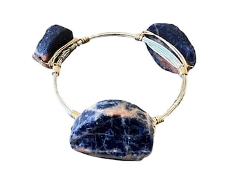 Bracelet en pierre bleue pour elle, bracelet vintage bleu pour femme, cadeau bijoux vintage pour femme, bracelet de tous les jours, bracelet que vous aimez