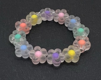 Flower bracelet for toddlers bracelet beaded bracelet for little girl, bracelet for kid bead bracelet for toddler kids jewelry gift for kids