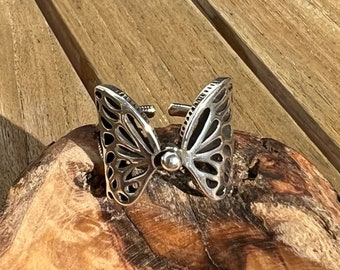 Butterfly ring for butterfly lover ring adjustable ring butterfly shape ring gift for her ring minimalist silver ring butterfly jewelry gift