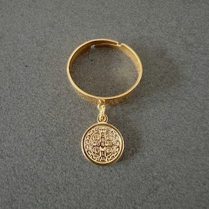 St benedict medal ring of St Benedict ring Saint benedict pendant Saint Benedict charm protection ring religious ring catholic jewelry gift