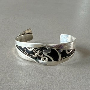Silver bangle for her hammered bangle cuff for him silver bracelet cuff bangle for gift bracelet vintage silver cuff gift vintage jewelry