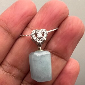 Aquamarine pendant necklace for her aquamarine stone pendant sterling silver necklace aquamarine necklace for best friend jewelry moms gift
